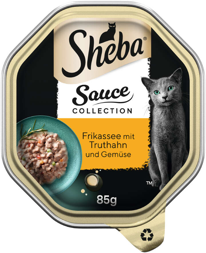 Sheba Katzen-Nassfutter Sauce Collection Frikassee mit Truthahn und Gemüse
